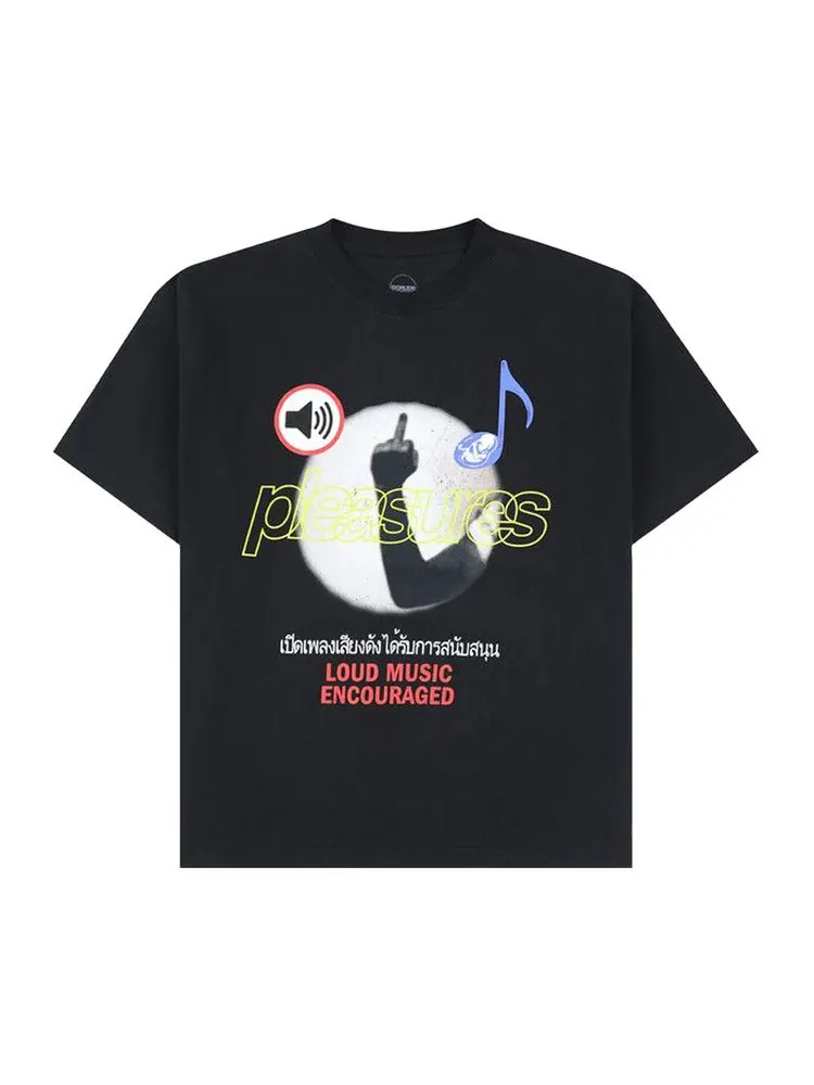 Футболка Pleasures Loud Music T-Shirt — изображение 1 из 2, черный