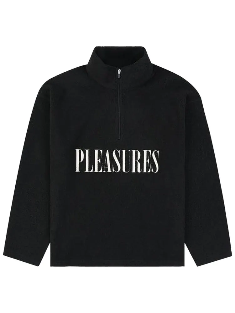 Флисовая куртка Pleasures Onyx Half Zip Polar Fleece — изображение 1 из 1, черный
