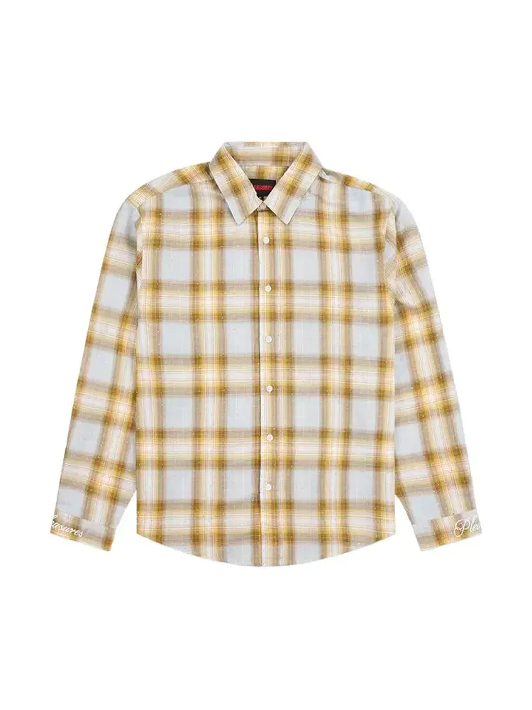 Рубашка Pleasures Dizzle Button Up — изображение 1 из 2, желтый