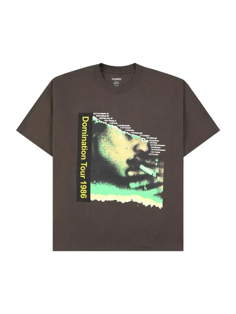 Футболка Pleasures Domination T-Shirt — изображение 1 из 2, коричневый