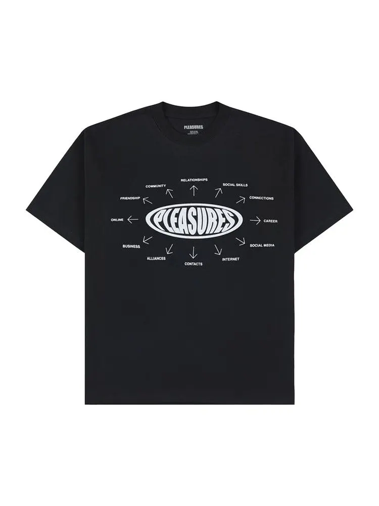 Футболка Pleasures Overview Logo T-Shirt — изображение 1 из 1, черный