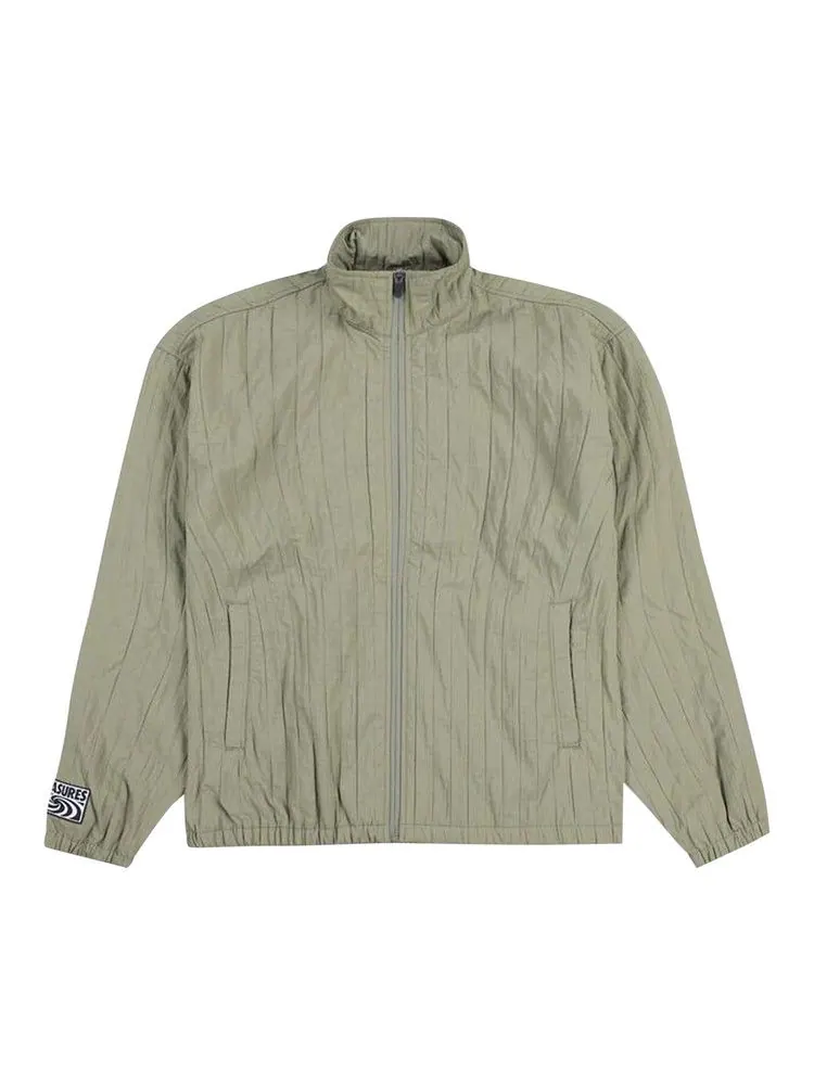 Спортивная куртка Pleasures Rescue Pleated Track Jacket — изображение 1 из 2, оливковый