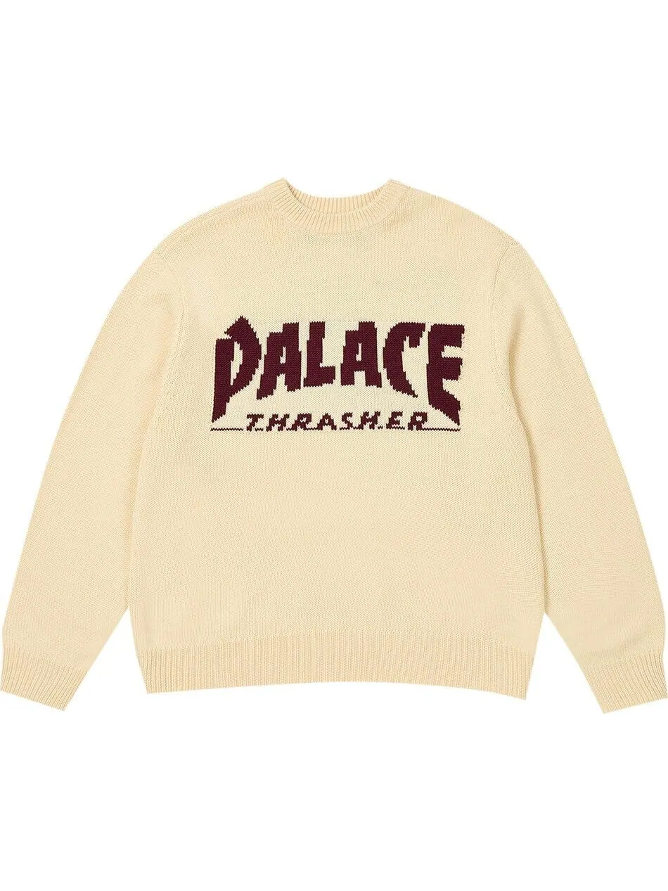 Свитер Palace x Thrasher — изображение 1 из 2, бежевый