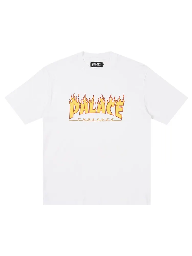 Футболка Palace x Thrasher 'White' — изображение 1 из 1, белый