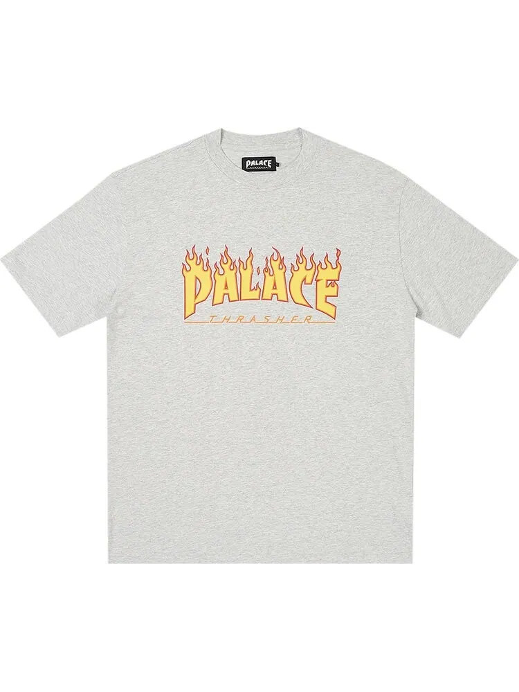 Футболка Palace x Thrasher 'Grey Marl' — изображение 1 из 1, серый