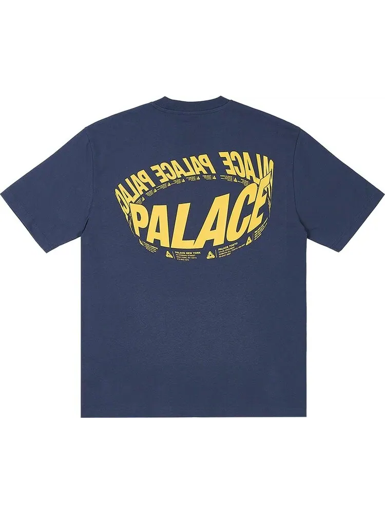 Футболка Palace Wrapper Logo 'Navy' — изображение 2 из 2, синий