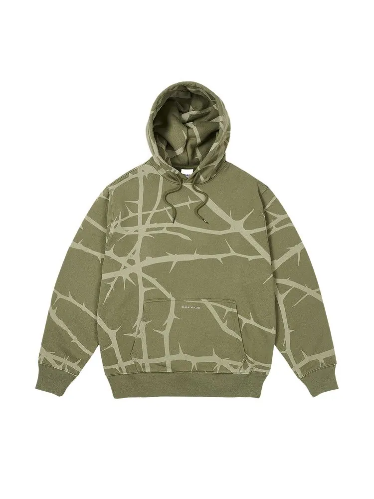 Толстовка Palace Thorny Hood — изображение 1 из 2, глубокий зеленый