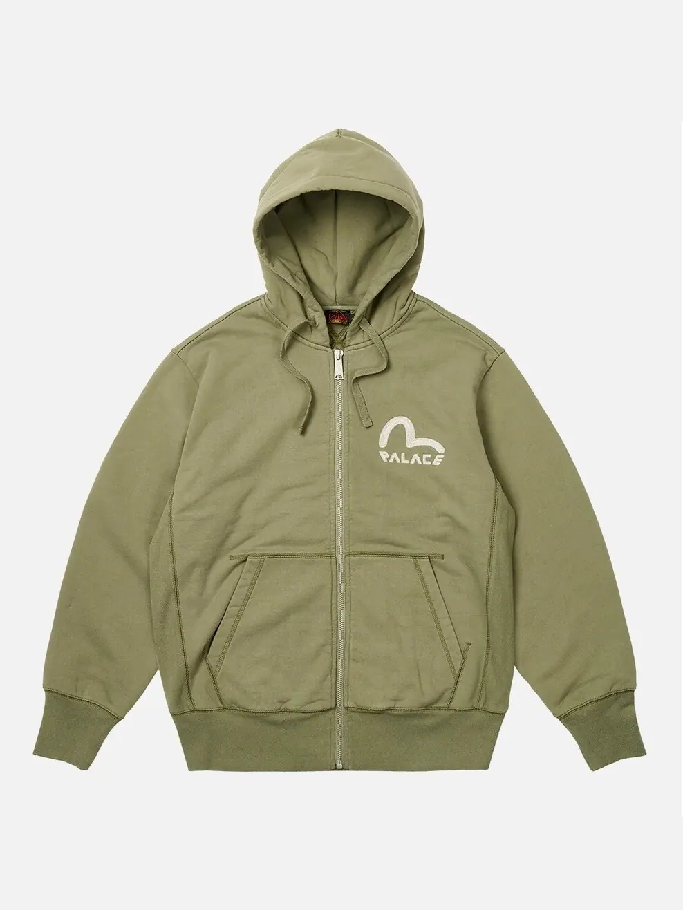 Толстовка Palace x Evisu Zip — изображение 1 из 4, оливковый