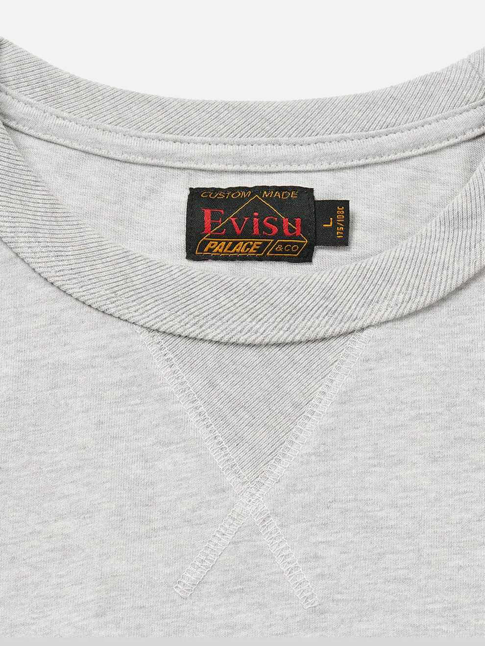 Футболка Palace x Evisu Logo — изображение 2 из 3, серый