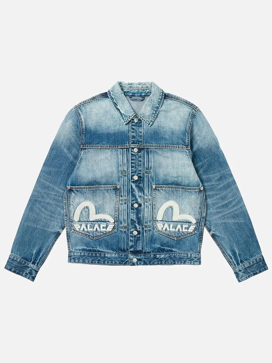 Куртка Palace x Evisu Dice Denim — изображение 1 из 4, светлая стирка