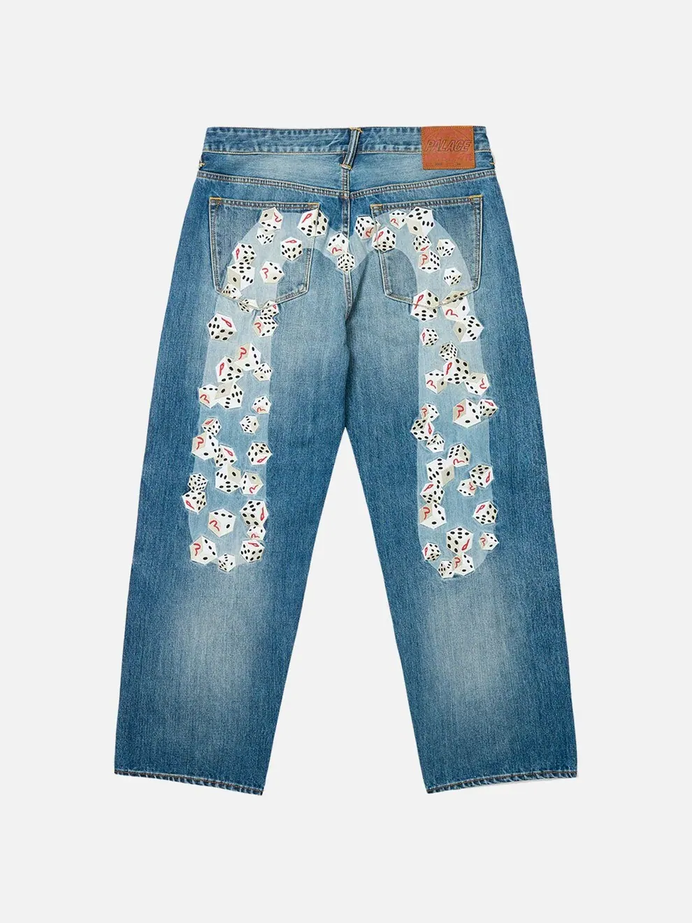 Джинсы Palace x Evisu Dice Denim — изображение 2 из 4, светлая стирка