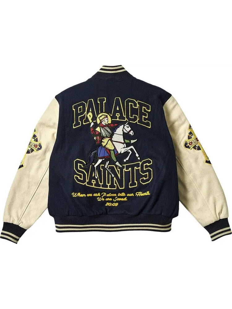 Куртка Palace Saints Varsity 'Navy' — изображение 3 из 4, синий