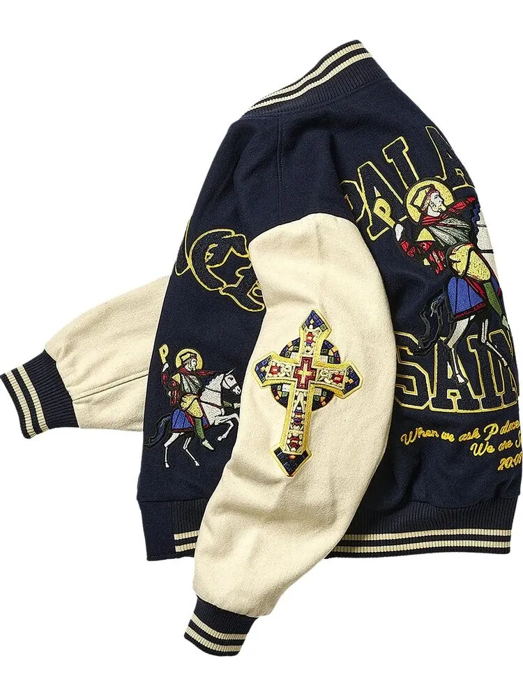 Куртка Palace Saints Varsity 'Navy' — изображение 4 из 4, синий