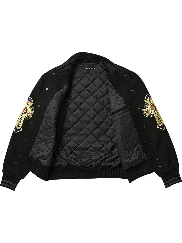 Куртка Palace Saints Varsity 'Black' — изображение 2 из 4, черный