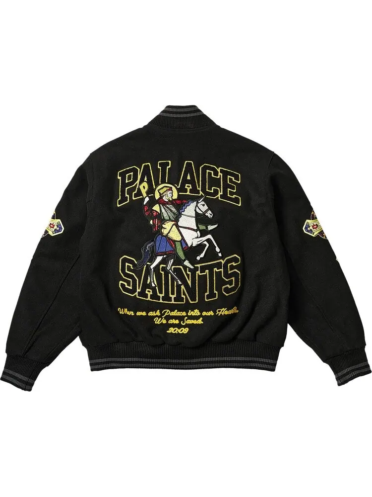 Куртка Palace Saints Varsity 'Black' — изображение 3 из 4, черный