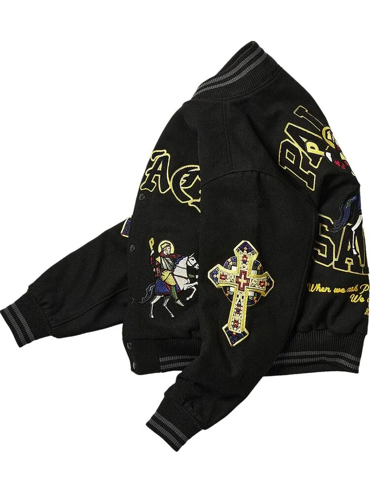 Куртка Palace Saints Varsity 'Black' — изображение 4 из 4, черный