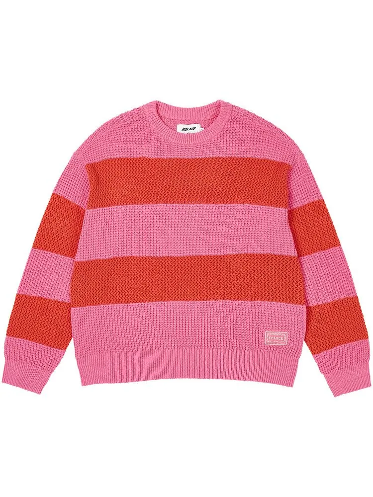 Топ Palace Open Stripe Knit — изображение 1 из 2, розовый/оранжевый