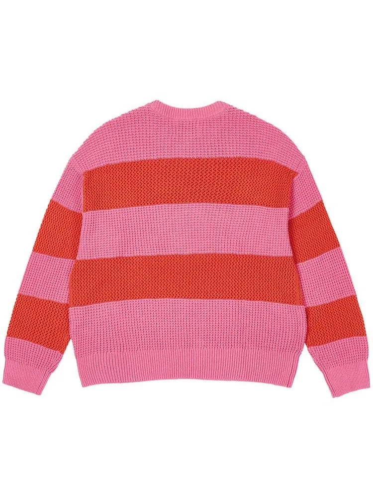 Топ Palace Open Stripe Knit — изображение 2 из 2, розовый/оранжевый