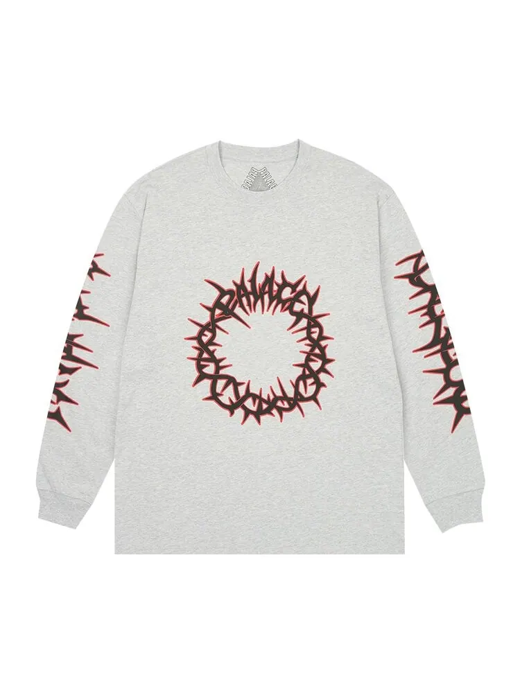 Лонгслив Palace Spiked Long-Sleeve — изображение 1 из 2, серый