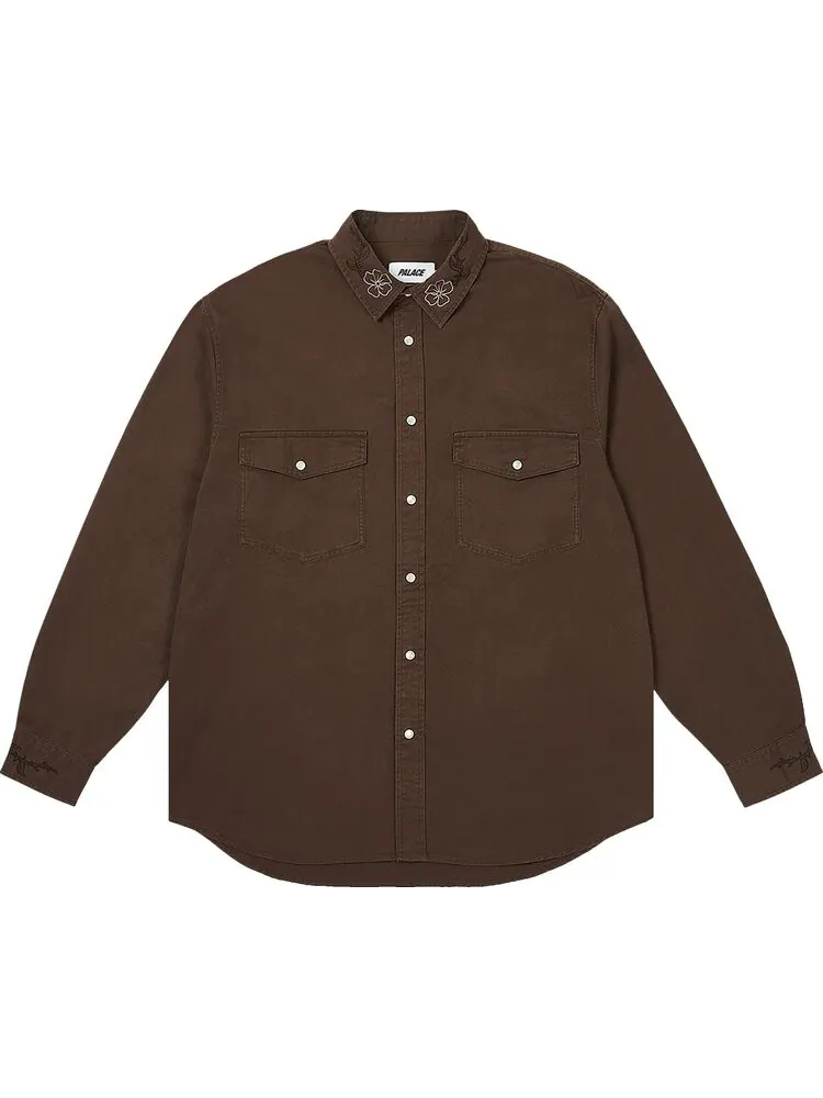 Рубашка Palace Flexus 'Nice Brown' — изображение 1 из 2, коричневый