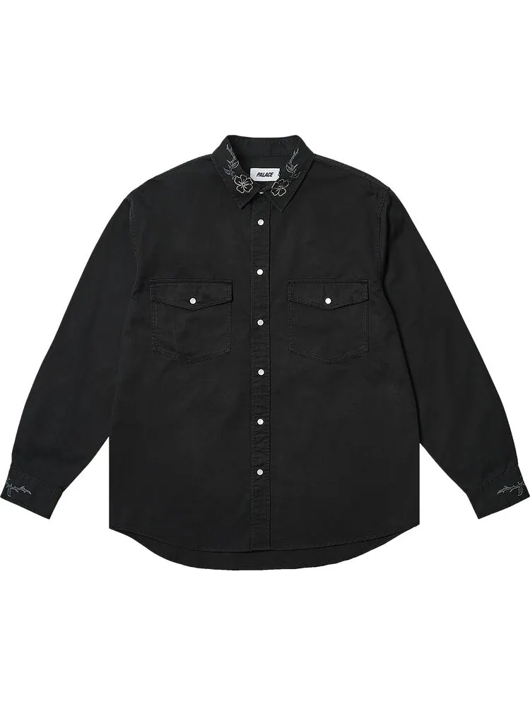 Рубашка Palace Flexus 'Black' — изображение 1 из 2, черный