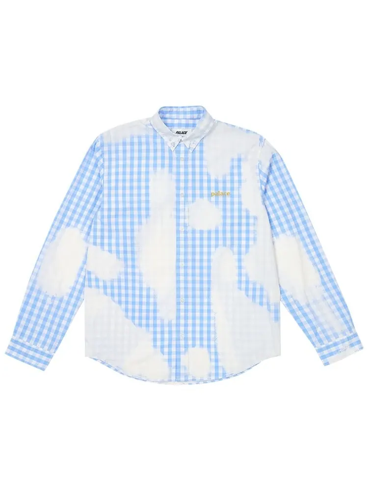 Рубашка Palace Bleached Out Shirt — изображение 1 из 2, синий