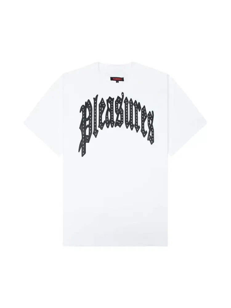 Футболка Pleasures Twitch Studded Crewneck — изображение 1 из 2, белый