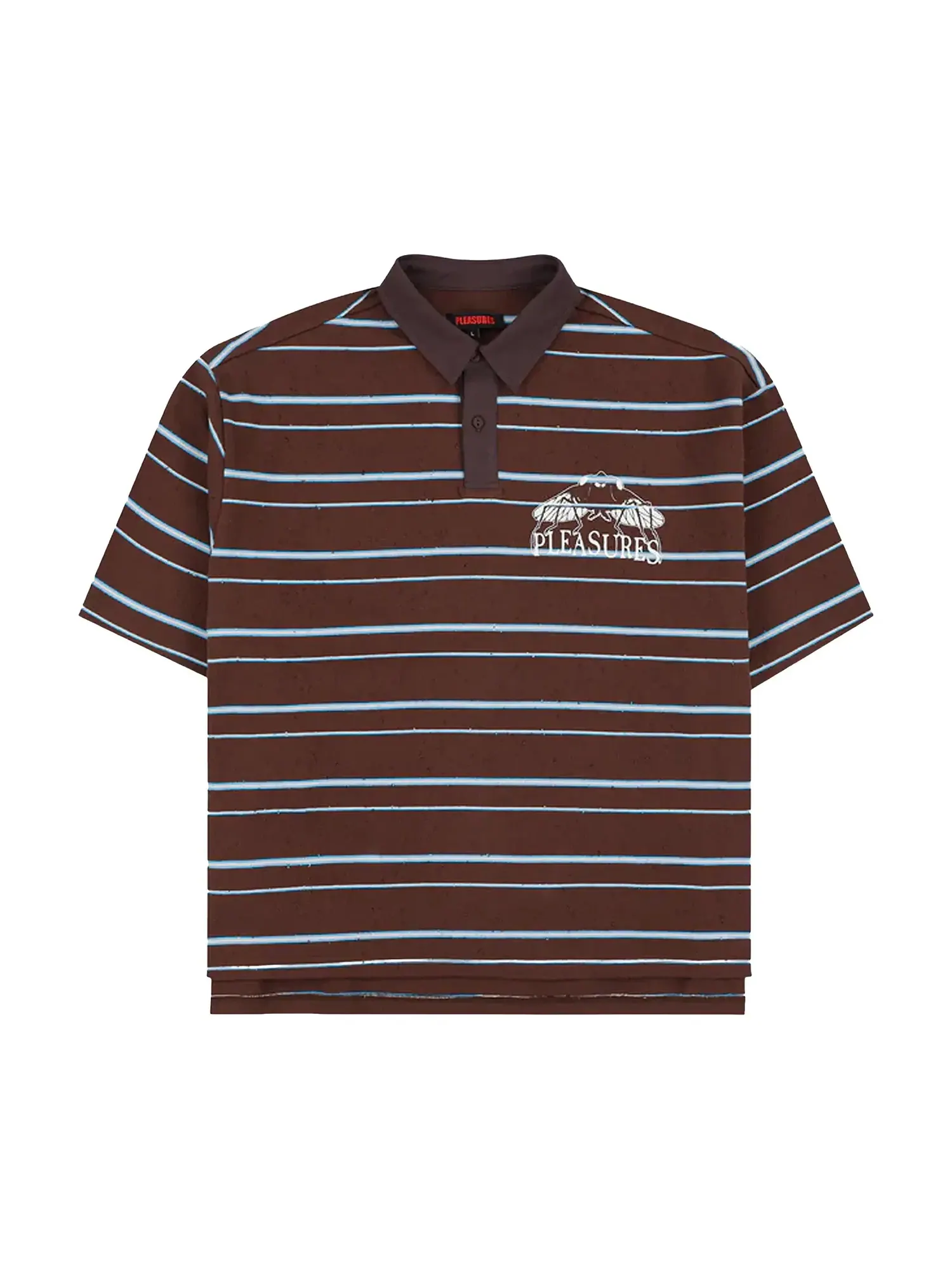 Поло Pleasures Teleport Boxy Polo — изображение 1 из 1, коричневый