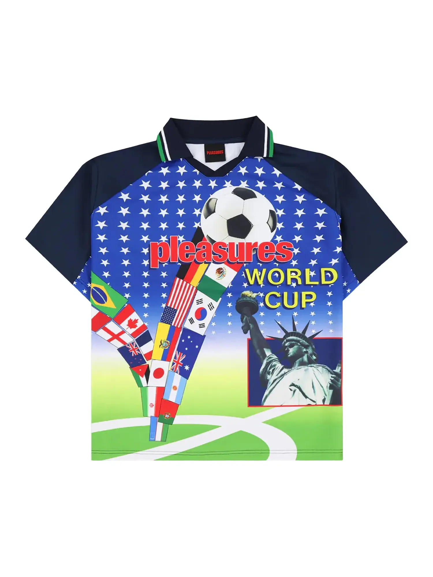 Футболка Pleasures Flags Jersey — изображение 1 из 1, мульти