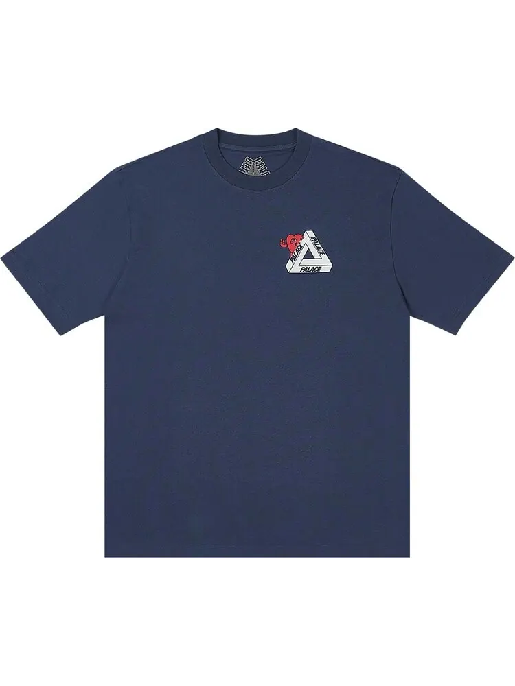 Футболка Palace Tri-Hearts 'Navy' — изображение 1 из 2, синий