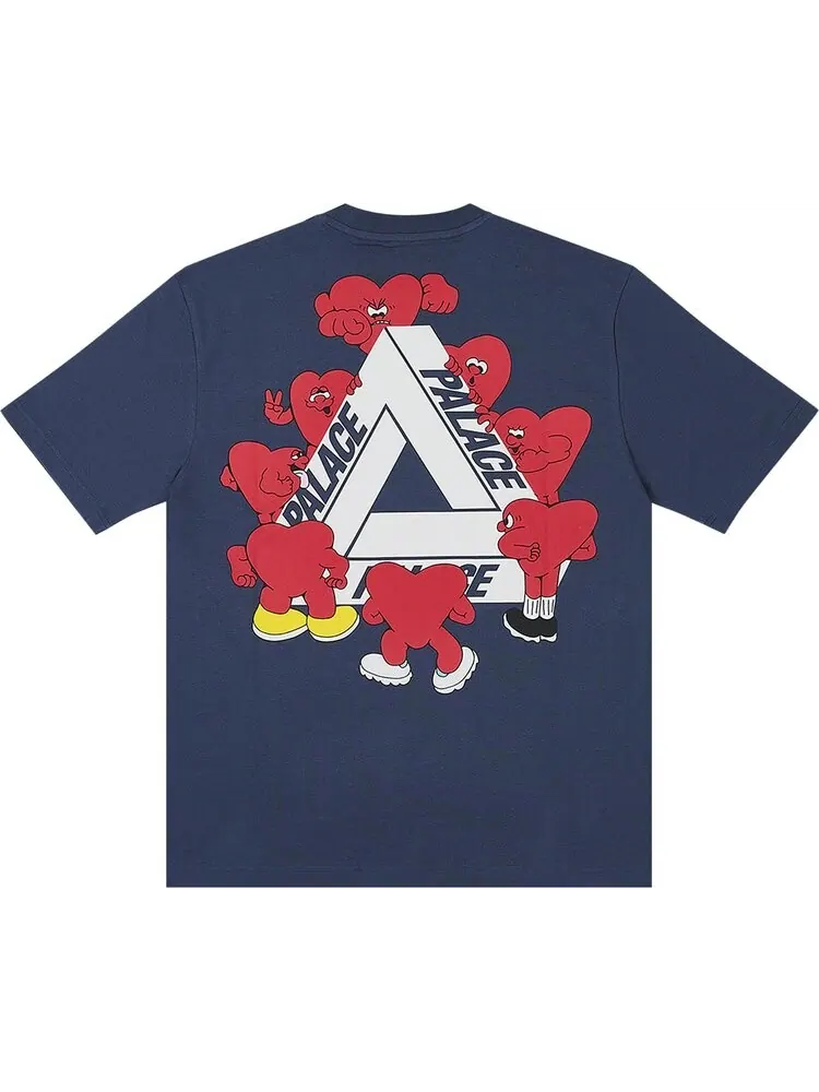 Футболка Palace Tri-Hearts 'Navy' — изображение 2 из 2, синий