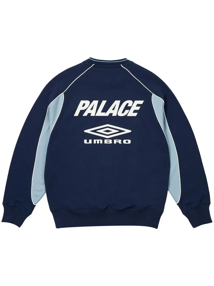 Свитер Palace x Umbro Warm Up Crew — изображение 2 из 2, синий
