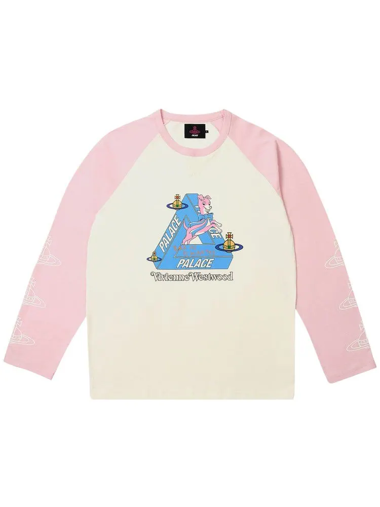 Лонгслив Palace x Vivienne Westwood Raglan Long-Sleeve — изображение 1 из 2, белый/розовый