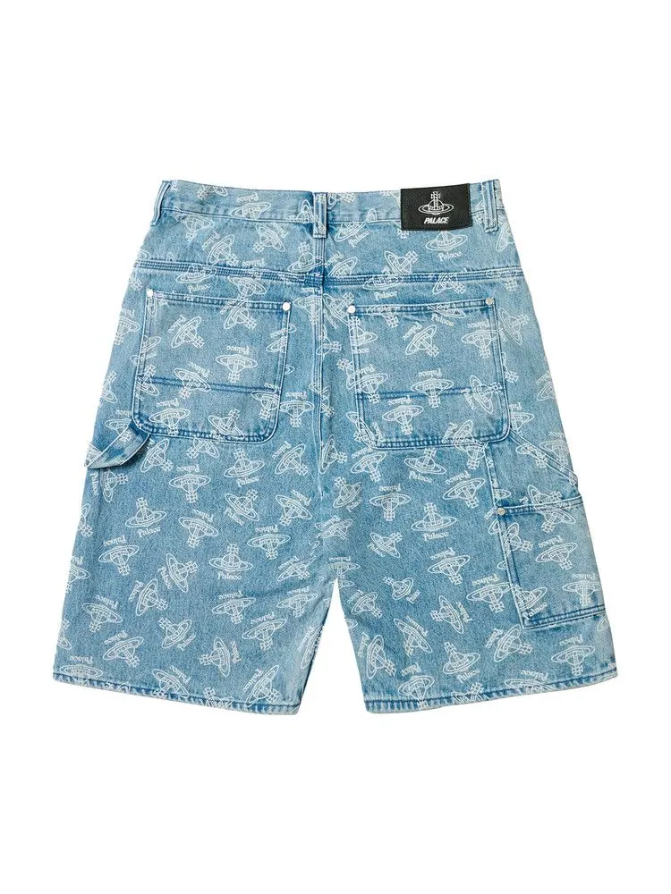 Шорты Palace x Vivienne Westwood Denim Short, Orb Stone Wash — изображение 2 из 2, синий