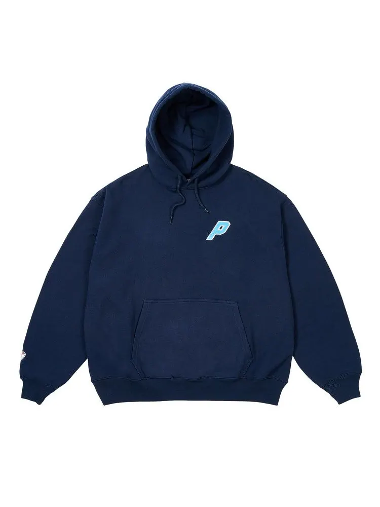 Толстовка Palace Athlique P3 Hood — изображение 1 из 2, темно-синий