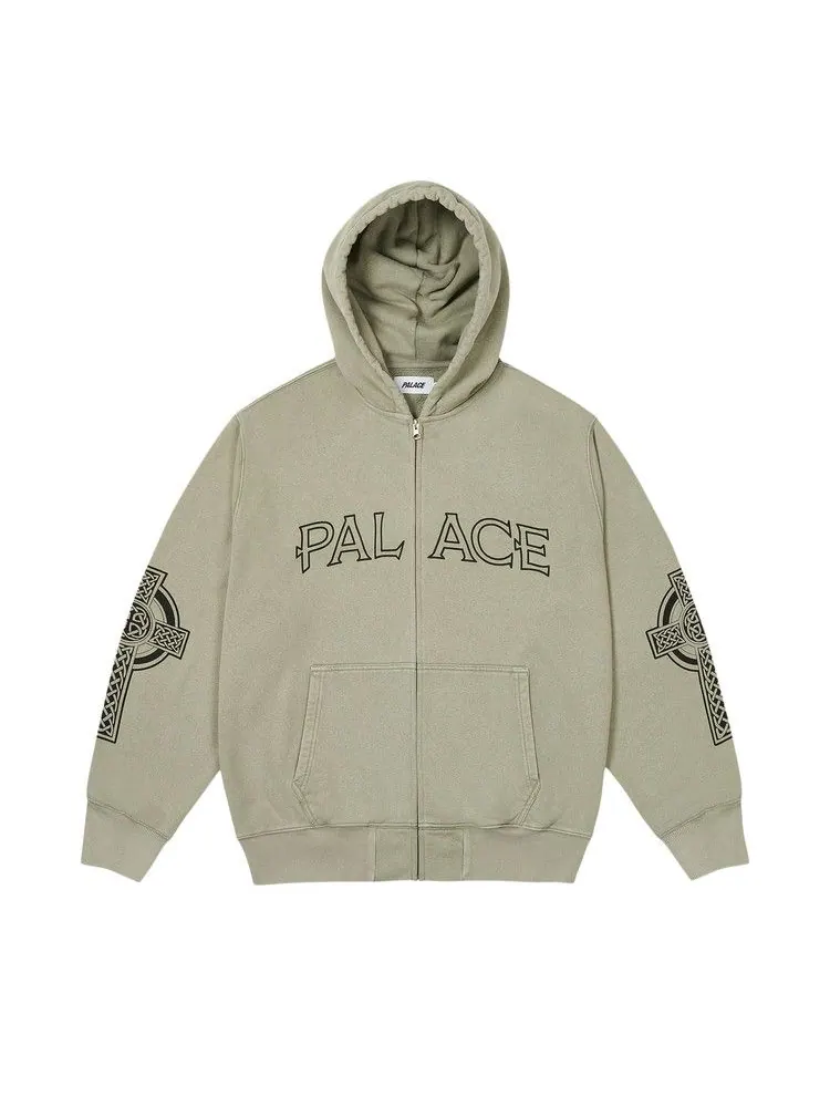 Толстовка Palace Celtic Zip Hood — изображение 1 из 2, глубокий зеленый