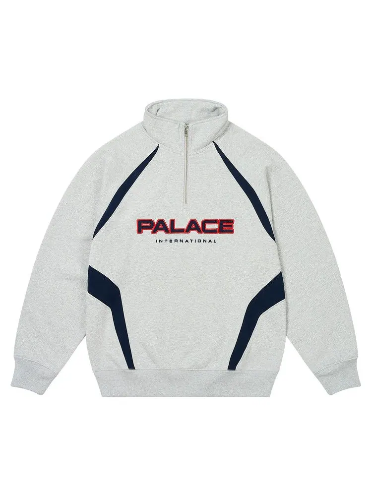 Толстовка Palace International 1/4 Zip — изображение 1 из 2, серый