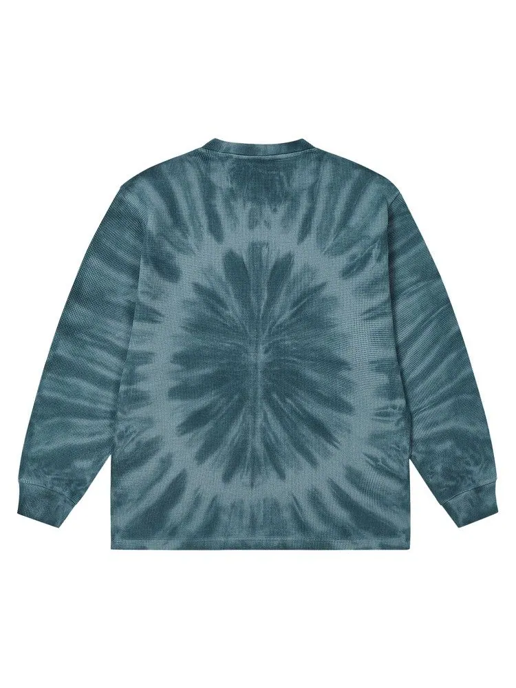 Лонгслив Palace Tie-Dye Waffle Long-Sleeve — изображение 2 из 2, темно-синий