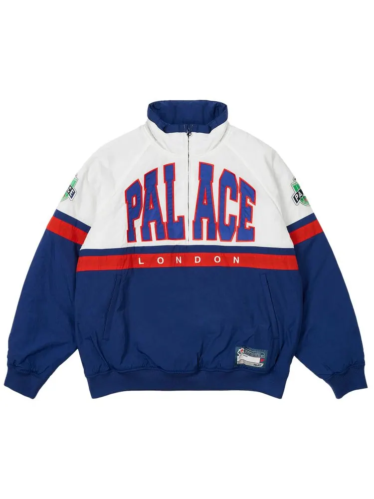 Бомбер Palace Breakout Half Zip Bomber 'White/Navy' — изображение 1 из 2, белый/темно-синий