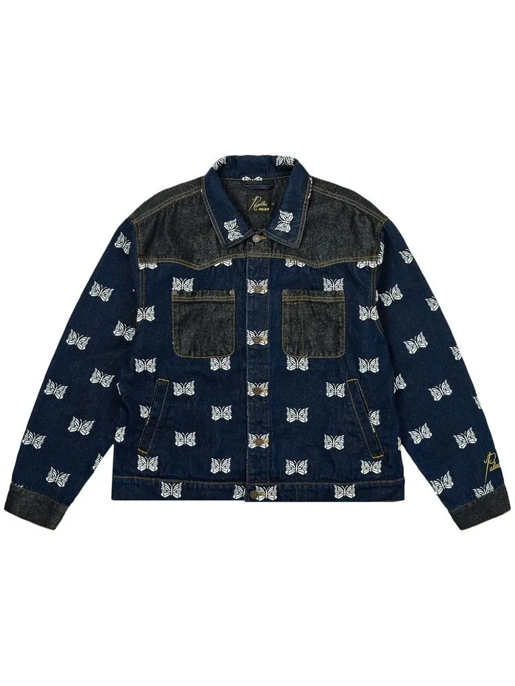 Куртка Palace x Needles Western Denim Jacket Indigo — изображение 1 из 2, синий