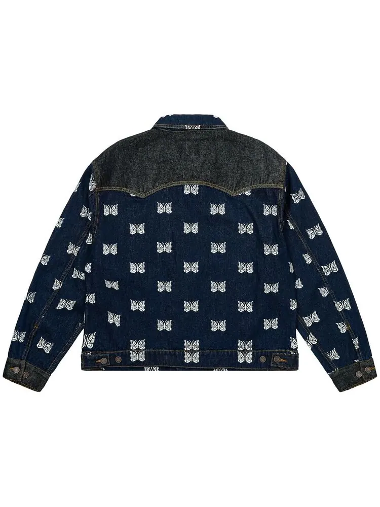 Куртка Palace x Needles Western Denim Jacket Indigo — изображение 2 из 2, синий