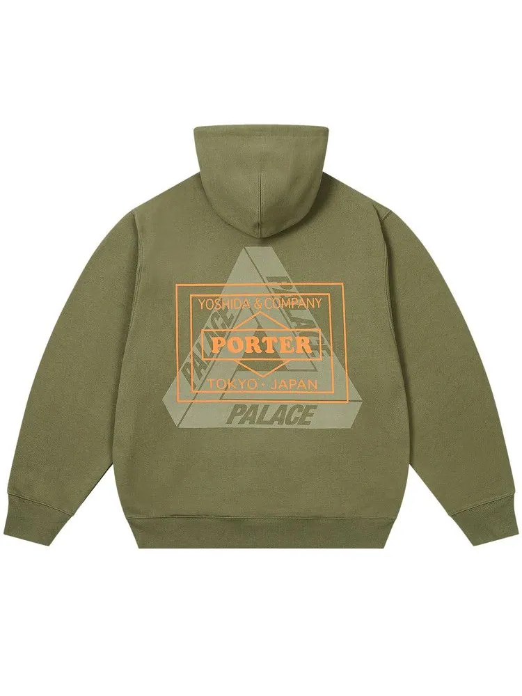 Толстовка Palace x Porter-Yoshida & Co. Logo Hood — изображение 2 из 2, оливковый