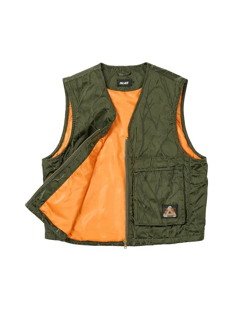 Утепленный жилет Palace x Porter-Yoshida & Co. Tanker Field Vest — изображение 3 из 3, оливковый