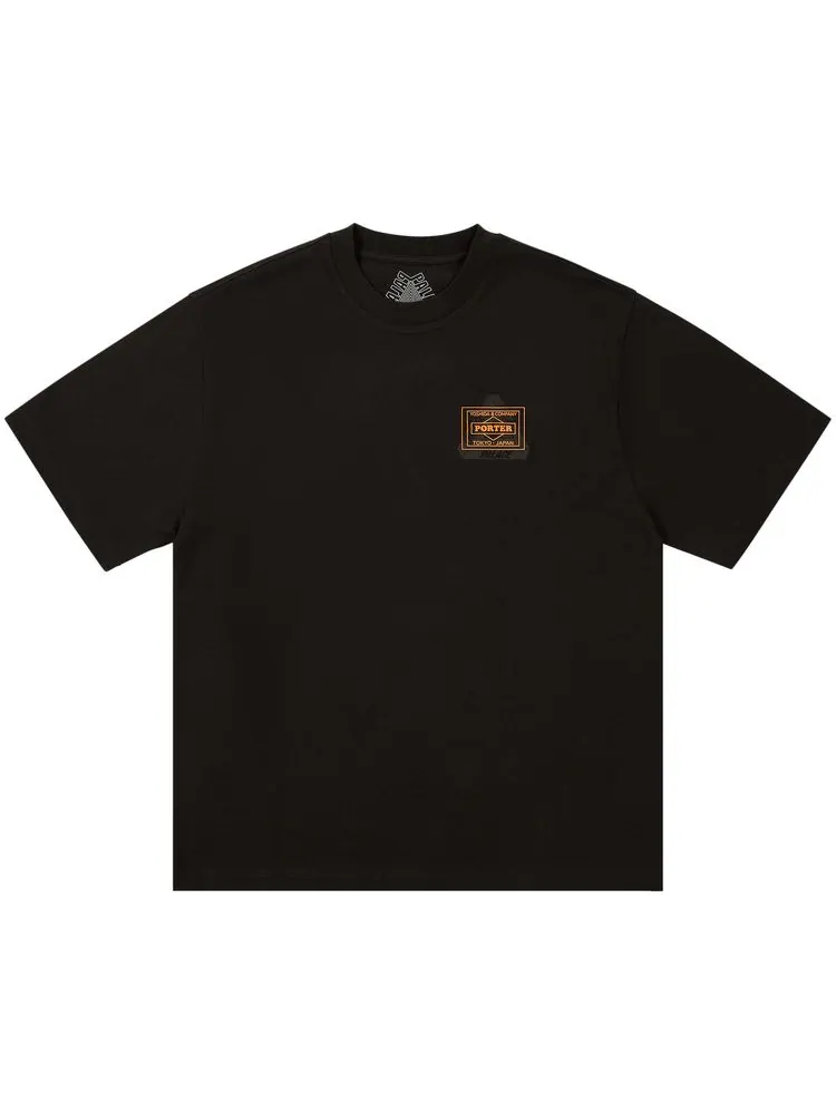 Футболка Palace x Porter-Yoshida & Co. Logo T-Shirt 'Black' — изображение 1 из 1, черный