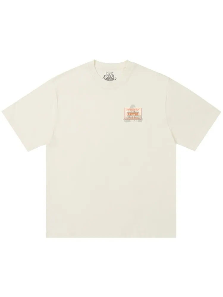 Футболка Palace x Porter-Yoshida & Co. Logo T-Shirt White — изображение 1 из 1, белый