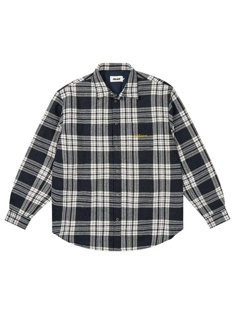 Рубашка Palace Check Insulated Shirt — изображение 1 из 3, темно-синий