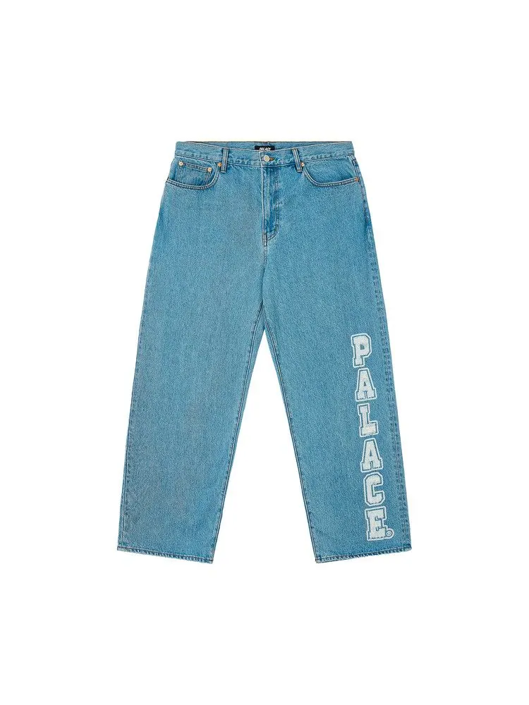 Джинсы Palace P90 College Stress Baggy Jean, Stone Wash — изображение 1 из 2, синий