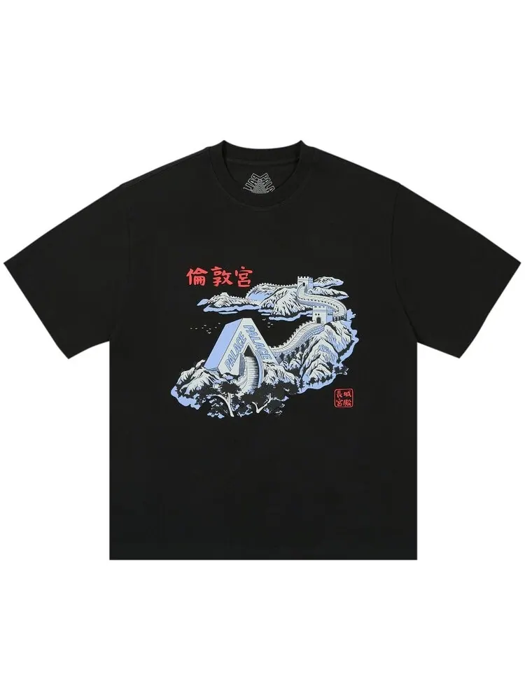 Футболка Palace Great Wall Of Tri-Na T-Shirt — изображение 1 из 1, черный
