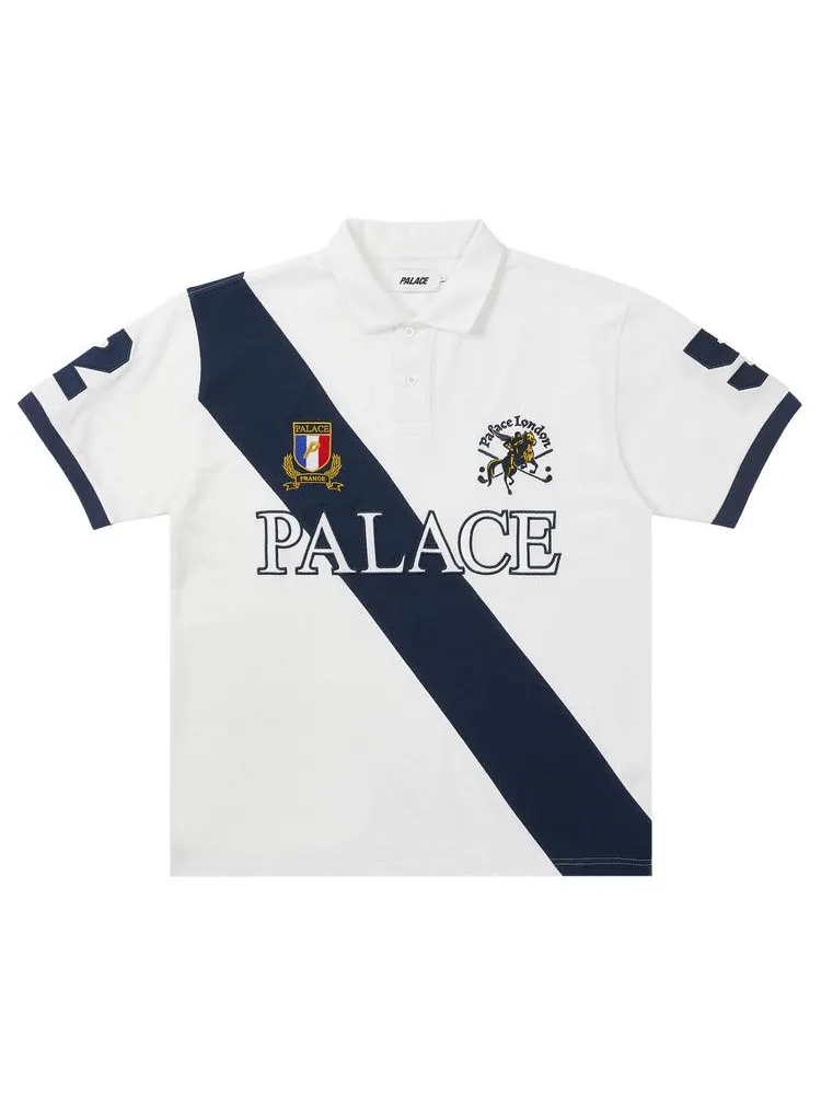 Поло Palace Geezer Polo — изображение 1 из 2, белый/темно-синий