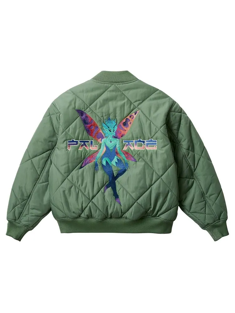 Куртка Palace Fairy Bomber Jacket 'Olive' — изображение 3 из 3, оливковый